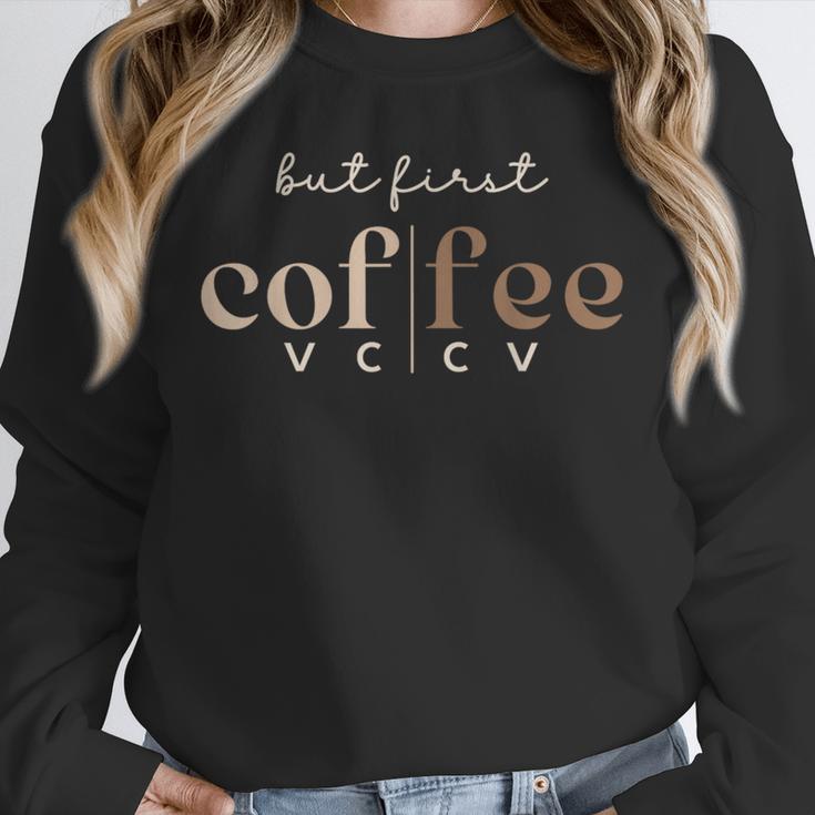 Literacy Science Of Reading Phonics Teacher Linguist Coffee Unisex Sweatshirt, novelty gifts, funny gifts