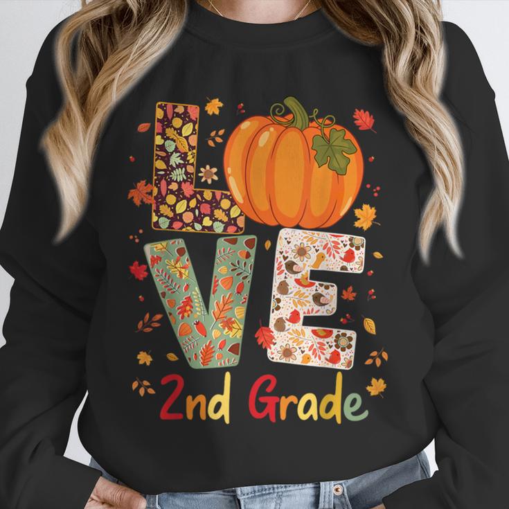 Love 2nd Grade Happy Fall Thanksgiving For 2nd Teacher For Men Women Girls Kids Unisex Sweatshirt, novelty gifts, funny gifts Love 2nd Grade Happy Fall Thanksgiving For 2nd Teacher For Men Women Girls Kids Unisex Sweatshirt, novelty gifts, funny gifts