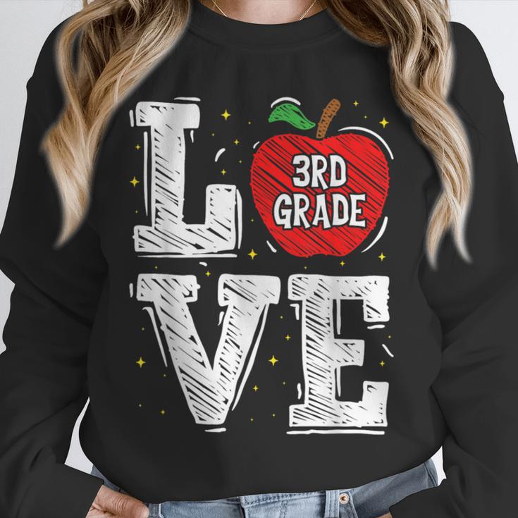 LOVE Apple 3rd Grade Teacher Student School Unisex Sweatshirt, novelty gifts, funny gifts LOVE Apple 3rd Grade Teacher Student School Unisex Sweatshirt, novelty gifts, funny gifts