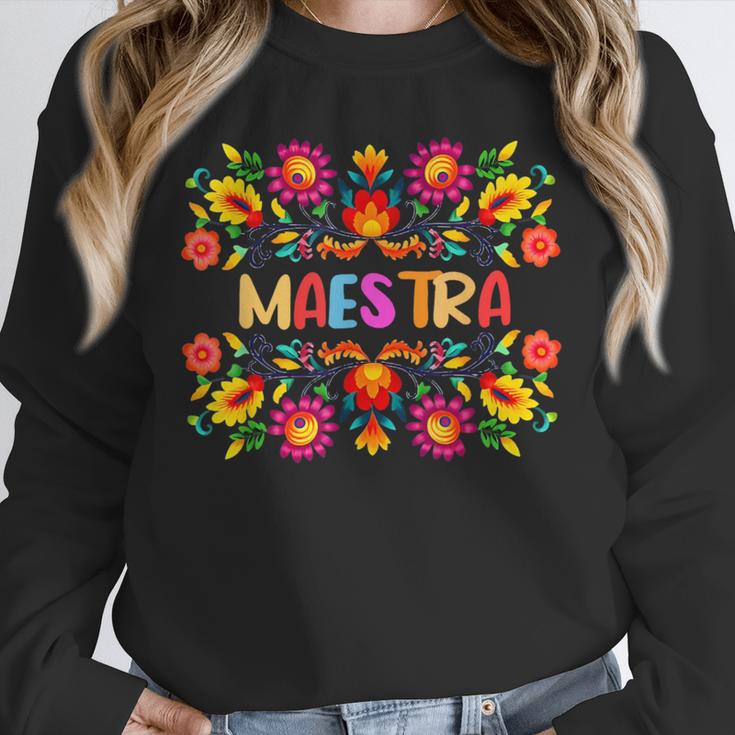 Maestra Cinco De Mayo Spanish Mexican Teacher Unisex Sweatshirt, novelty gifts, funny gifts
