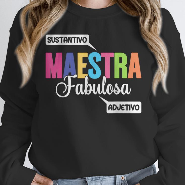 Maestra Fabulosa Bilingual Spanish Espanol Teacher School Unisex Sweatshirt, novelty gifts, funny gifts Maestra Fabulosa Bilingual Spanish Espanol Teacher School Unisex Sweatshirt, novelty gifts, funny gifts