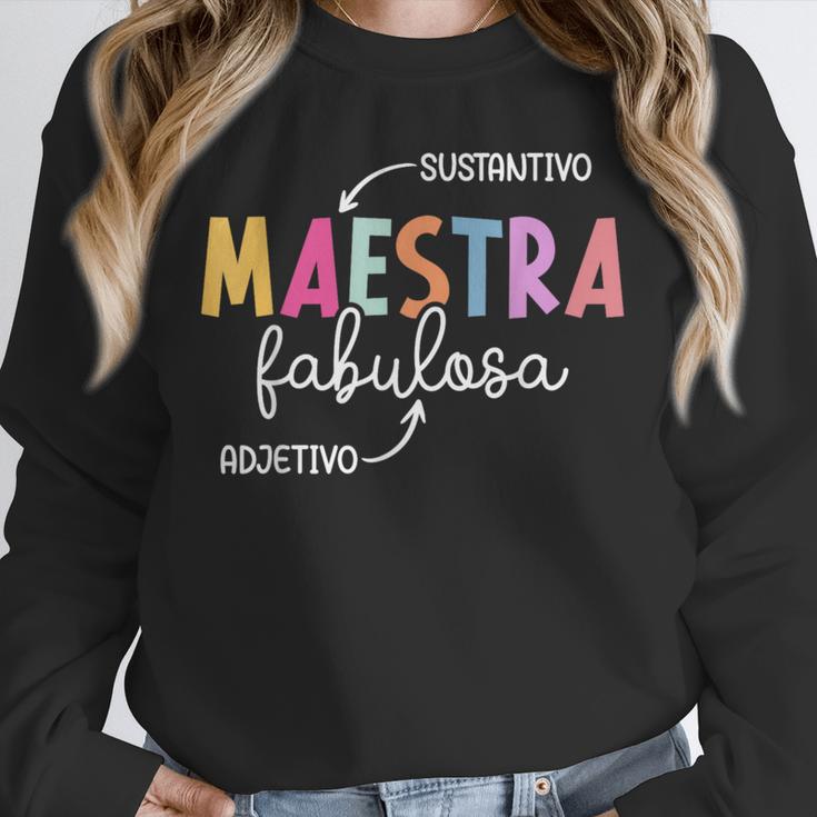 Maestra Fabulosa Maestra De EspañOl Spanish Teacher Unisex Sweatshirt, novelty gifts, funny gifts Maestra Fabulosa Maestra De EspañOl Spanish Teacher Unisex Sweatshirt, novelty gifts, funny gifts