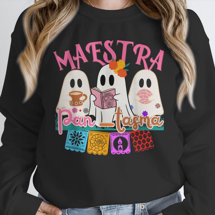 Maestra Pantasmas Conchas Teacher Mexican Halloween Unisex Sweatshirt, novelty gifts, funny gifts Maestra Pantasmas Conchas Teacher Mexican Halloween Unisex Sweatshirt, novelty gifts, funny gifts