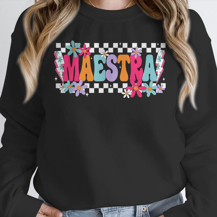 Maestra Teacher Spanish Back To School First Day Of School Unisex Sweatshirt, novelty gifts, funny gifts Maestra Teacher Spanish Back To School First Day Of School Unisex Sweatshirt, novelty gifts, funny gifts