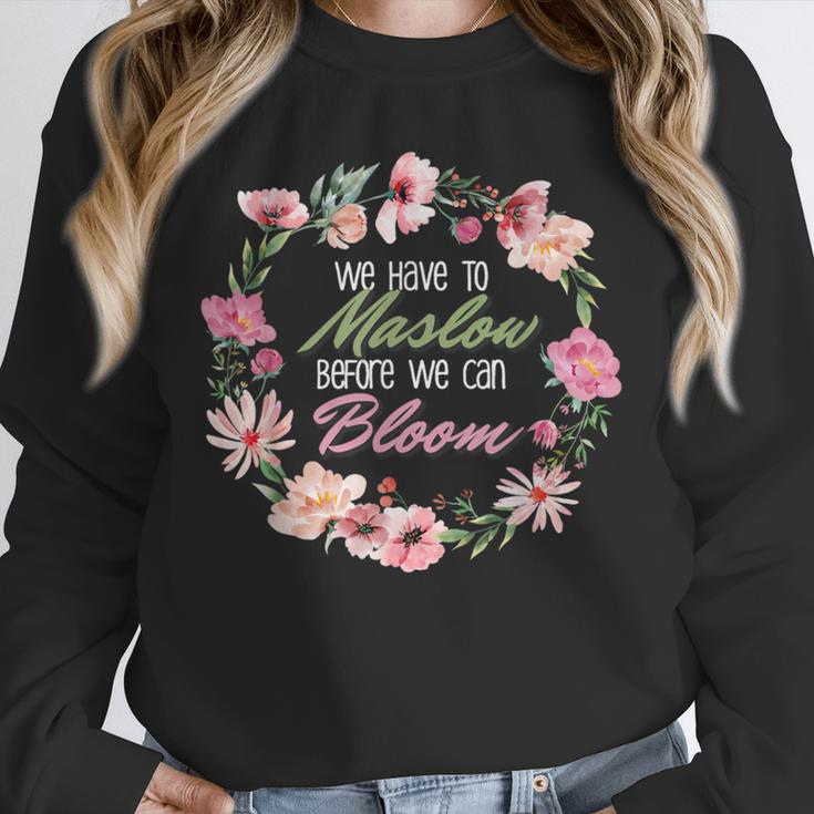 Maslow Before Blooms SPED Teacher School Psychologist Retro Men Women Unisex Sweatshirt, novelty gifts, funny gifts Maslow Before Blooms SPED Teacher School Psychologist Retro Men Women Unisex Sweatshirt, novelty gifts, funny gifts
