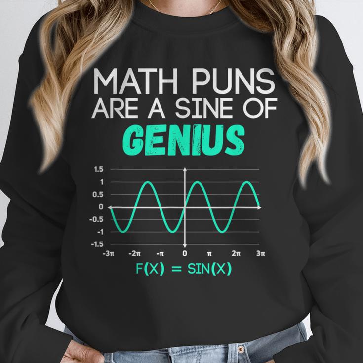Math Puns Are a Sine Of Genius Math Teacher T-Shirt Unisex Sweatshirt, novelty gifts, funny gifts