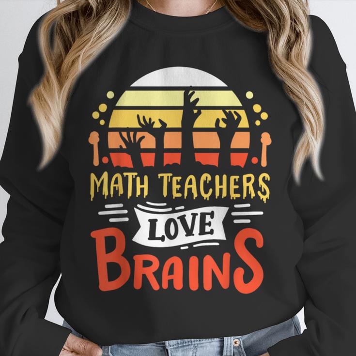 Math Teachers Love Brains Halloween Costume Zombie For Men Women Unisex Sweatshirt, novelty gifts, funny gifts
