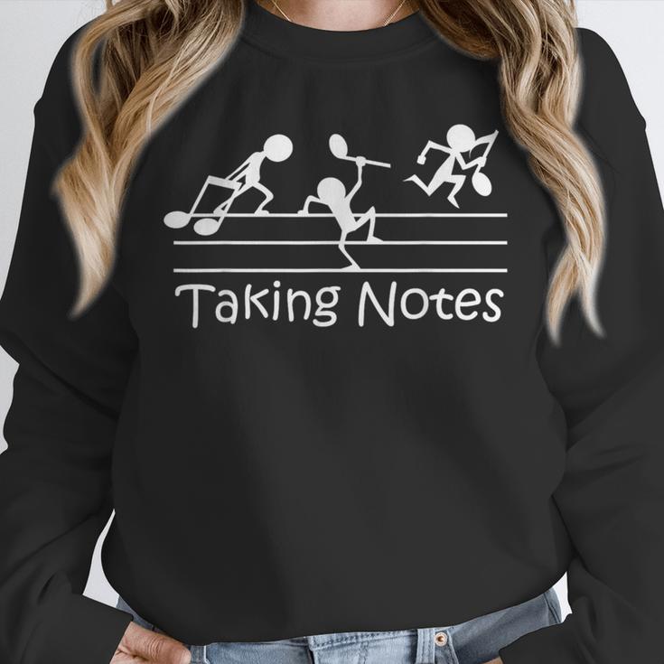 Melodic Humor Musician’s Playful Collection Musical Taking Notes Music Lovers Vintage Teachers Unisex Sweatshirt, novelty gifts, funny gifts