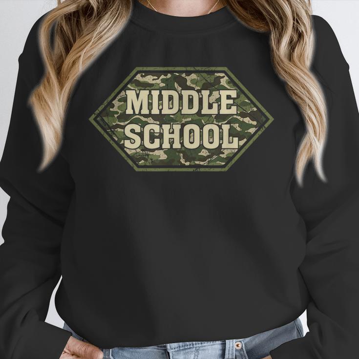 Middle School Camo Retro Back To School Teachers Unisex Sweatshirt, novelty gifts, funny gifts Middle School Camo Retro Back To School Teachers Unisex Sweatshirt, novelty gifts, funny gifts