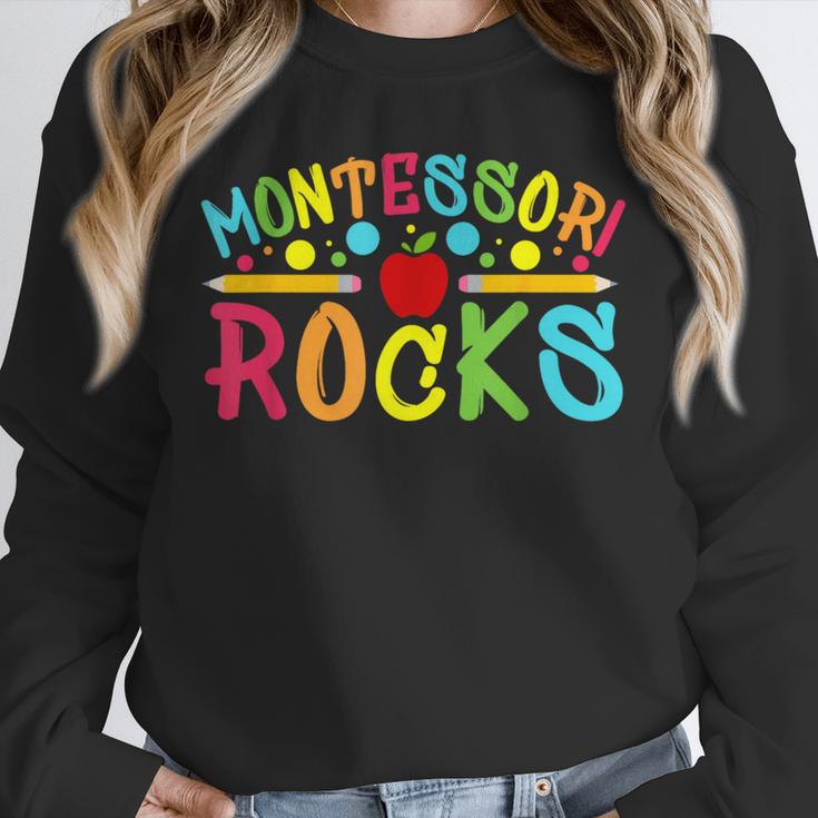 Montessori Rocks Montessori Teacher Back To School Unisex Sweatshirt, novelty gifts, funny gifts Montessori Rocks Montessori Teacher Back To School Unisex Sweatshirt, novelty gifts, funny gifts