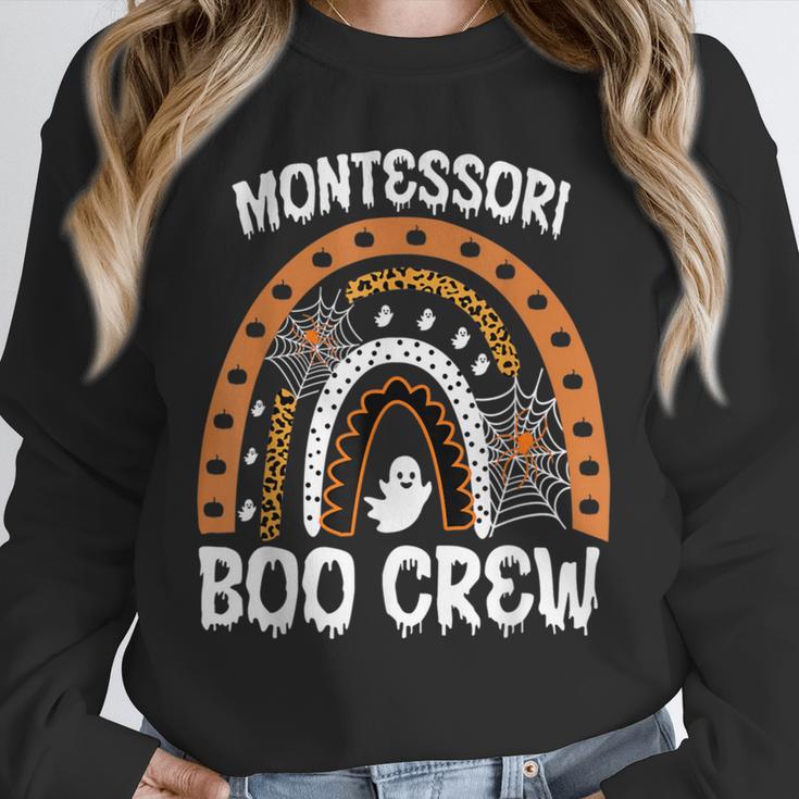 Montessori Teacher Halloween Boo Rainbow Leopard Halloween Unisex Sweatshirt, novelty gifts, funny gifts Montessori Teacher Halloween Boo Rainbow Leopard Halloween Unisex Sweatshirt, novelty gifts, funny gifts