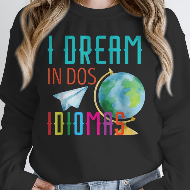 Multilingual Teacher In Dos Idiomas Linguist Language Unisex Sweatshirt, novelty gifts, funny gifts Multilingual Teacher In Dos Idiomas Linguist Language Unisex Sweatshirt, novelty gifts, funny gifts