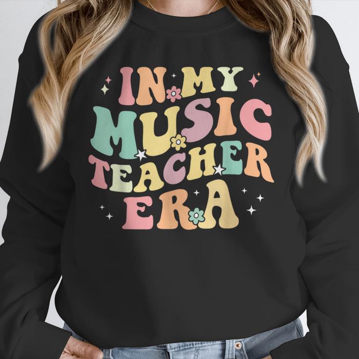 In My Music Teacher Era Retro Back To School Musician Band Men Women Unisex Sweatshirt, novelty gifts, funny gifts