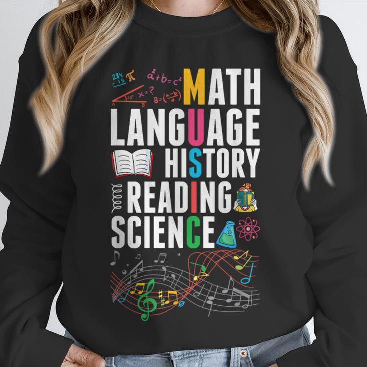 Music Teacher Music Math Language History Reading Science Unisex Sweatshirt, novelty gifts, funny gifts Music Teacher Music Math Language History Reading Science Unisex Sweatshirt, novelty gifts, funny gifts