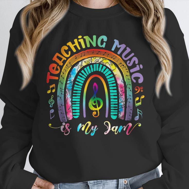 Musical Teacher Teaching Music Is My Jam Rainbow Tie Dye Unisex Sweatshirt, novelty gifts, funny gifts Musical Teacher Teaching Music Is My Jam Rainbow Tie Dye Unisex Sweatshirt, novelty gifts, funny gifts