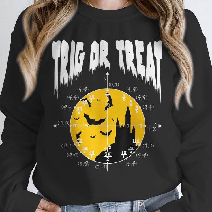 Nerdy Trig Or Treat Halloween Costume Math Teacher Unisex Sweatshirt, novelty gifts, funny gifts