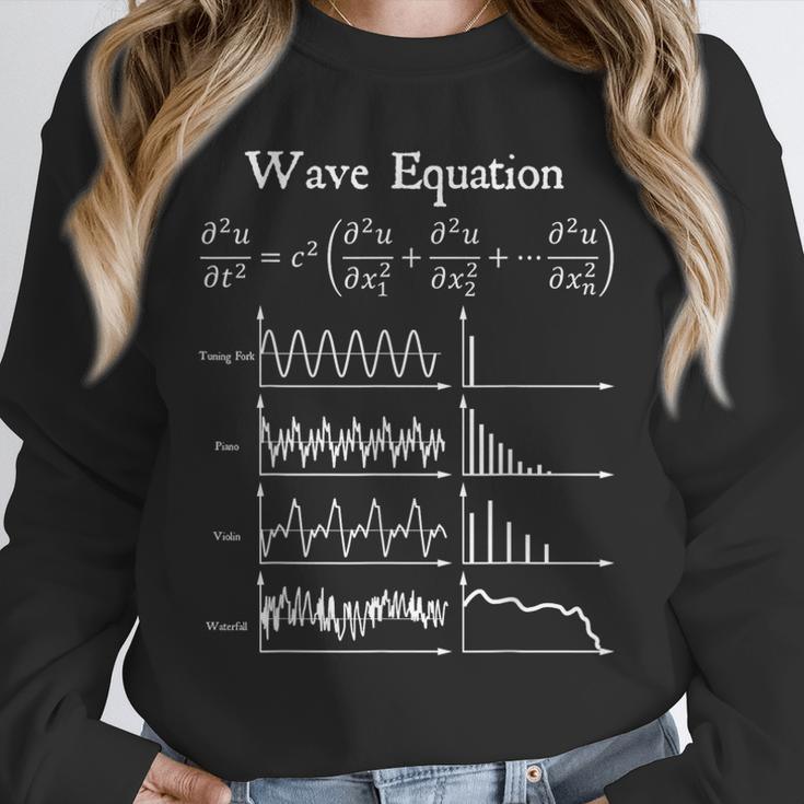 Nerdy Wave Equation Music Physics Science Math Teacher Geek Men Women Girls Kids Unisex Sweatshirt, novelty gifts, funny gifts