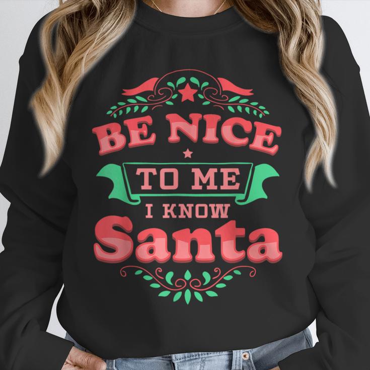 Be Nice To Me I Know Santa Teacher Christmas Men Women Unisex Sweatshirt, novelty gifts, funny gifts Be Nice To Me I Know Santa Teacher Christmas Men Women Unisex Sweatshirt, novelty gifts, funny gifts