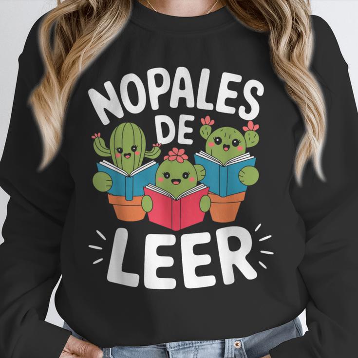 Nopales De Leer Bilingual Teacher Maestra Spanish Teacher Unisex Sweatshirt, novelty gifts, funny gifts Nopales De Leer Bilingual Teacher Maestra Spanish Teacher Unisex Sweatshirt, novelty gifts, funny gifts