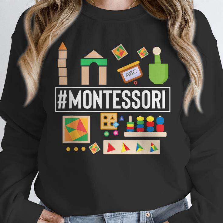 Novelty Montessori Studying Learning Schooling Teacher Love For Men Women Unisex Sweatshirt, novelty gifts, funny gifts