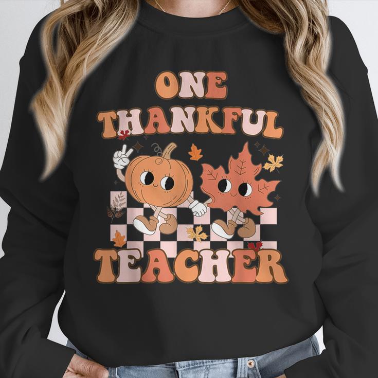 One Thankful Teacher Fall Leaves Thanksgiving Retro Unisex Sweatshirt, novelty gifts, funny gifts One Thankful Teacher Fall Leaves Thanksgiving Retro Unisex Sweatshirt, novelty gifts, funny gifts