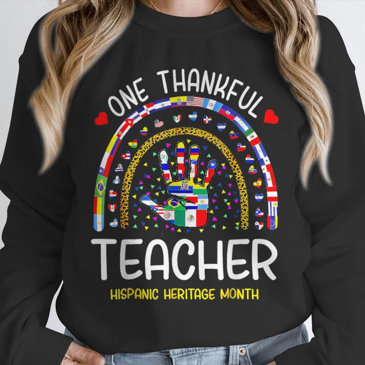 One Thankful Teacher Hispanic Heritage Month Countries Flags Unisex Sweatshirt, novelty gifts, funny gifts One Thankful Teacher Hispanic Heritage Month Countries Flags Unisex Sweatshirt, novelty gifts, funny gifts