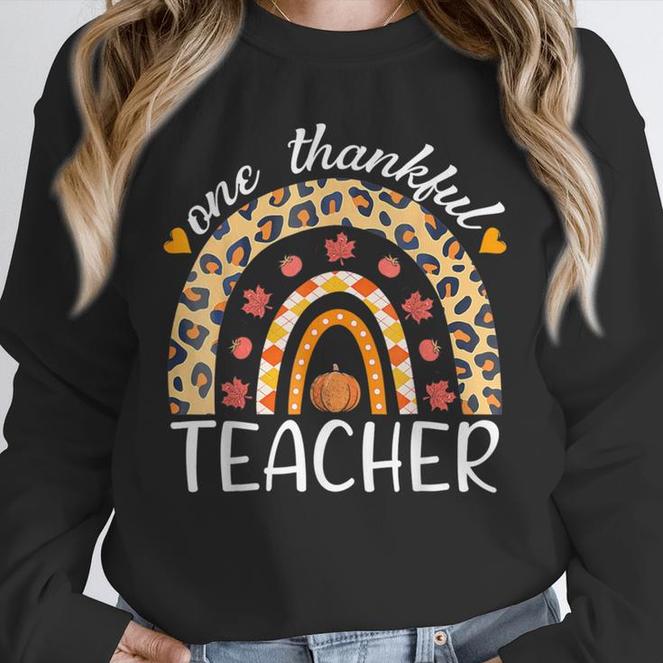 One Thankful Teacher Thanksgiving Rainbow Leopard Fall Unisex Sweatshirt, novelty gifts, funny gifts One Thankful Teacher Thanksgiving Rainbow Leopard Fall Unisex Sweatshirt, novelty gifts, funny gifts