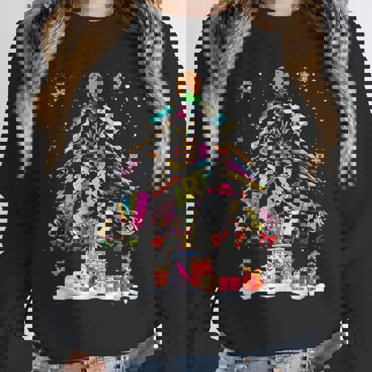 Paintbrush Christmas Tree Decor Xmas For Artist Art Teacher For Men Women Unisex Sweatshirt, novelty gifts, funny gifts