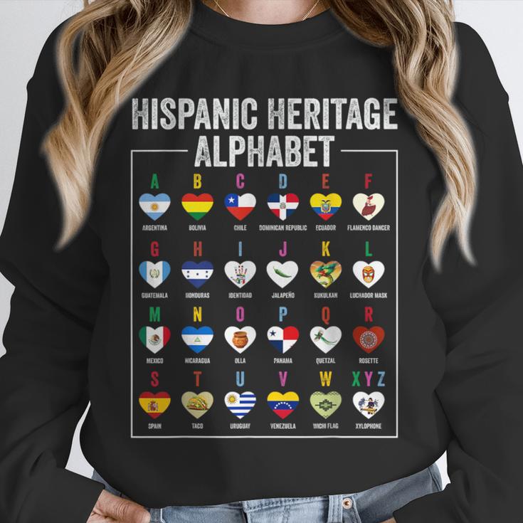 Hispanic Flags Alphabet Hearts Latin Heritage For Teacher Unisex Sweatshirt, novelty gifts, funny gifts