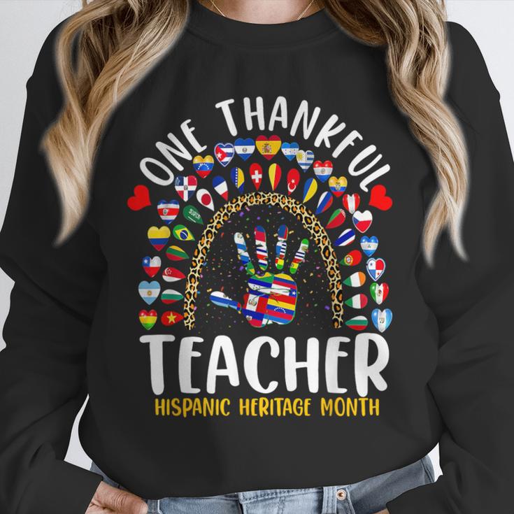Hispanic Heritage Month One Thankful Teacher Rainbow Unisex Sweatshirt, novelty gifts, funny gifts