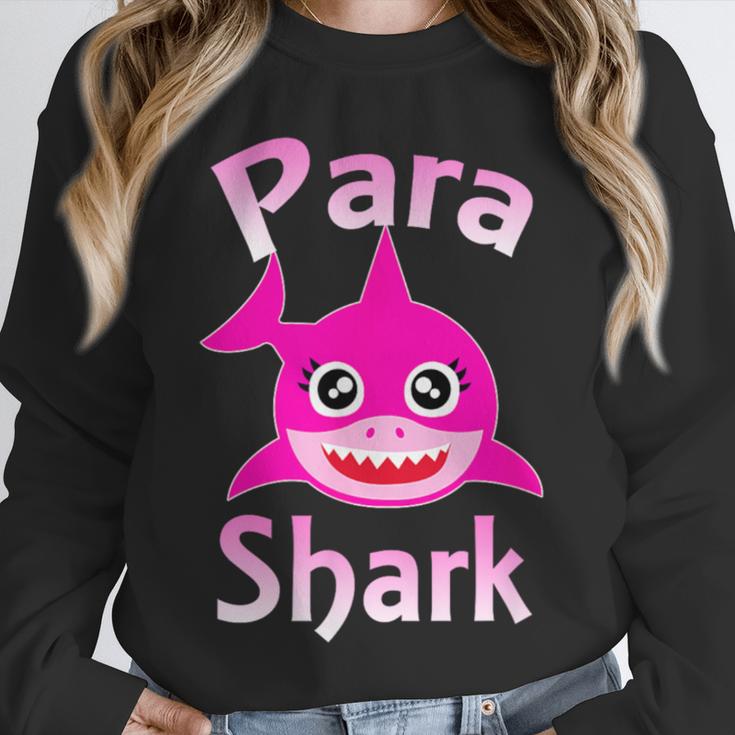 Para Shark Paraprofessional Female Teacher Unisex Sweatshirt, novelty gifts, funny gifts