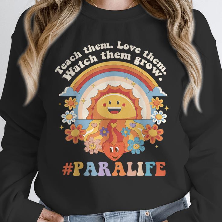 Paraprofessional Para Life Sun Flower Teacher Back To School Unisex Sweatshirt, novelty gifts, funny gifts