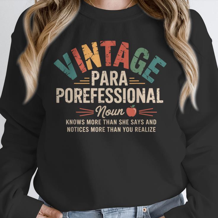 Paraprofessional Vintage Para Teacher 60s 70s 80s Unisex Sweatshirt, novelty gifts, funny gifts Paraprofessional Vintage Para Teacher 60s 70s 80s Unisex Sweatshirt, novelty gifts, funny gifts