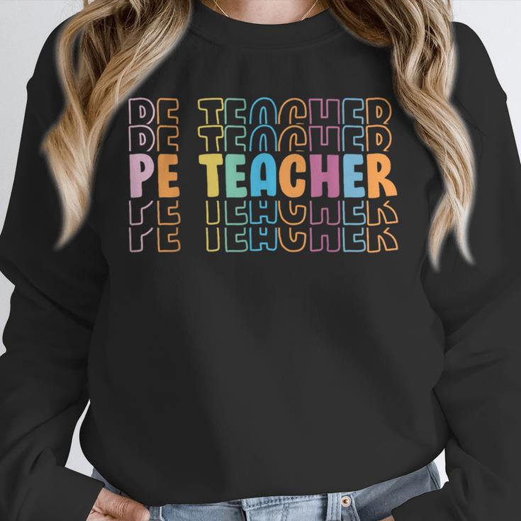 PE Teacher Vintage Retro Groovy Physical Education Teacher Unisex Sweatshirt, novelty gifts, funny gifts PE Teacher Vintage Retro Groovy Physical Education Teacher Unisex Sweatshirt, novelty gifts, funny gifts