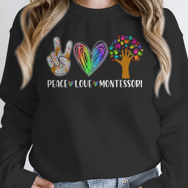 Peace Love Montessori Daycare Teacher Appreciation Unisex Sweatshirt, novelty gifts, funny gifts Peace Love Montessori Daycare Teacher Appreciation Unisex Sweatshirt, novelty gifts, funny gifts