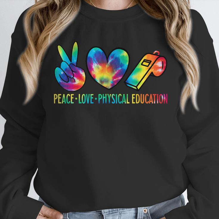 Peace Love Physical Education Tie Dye Sports PE Teacher Unisex Sweatshirt, novelty gifts, funny gifts Peace Love Physical Education Tie Dye Sports PE Teacher Unisex Sweatshirt, novelty gifts, funny gifts