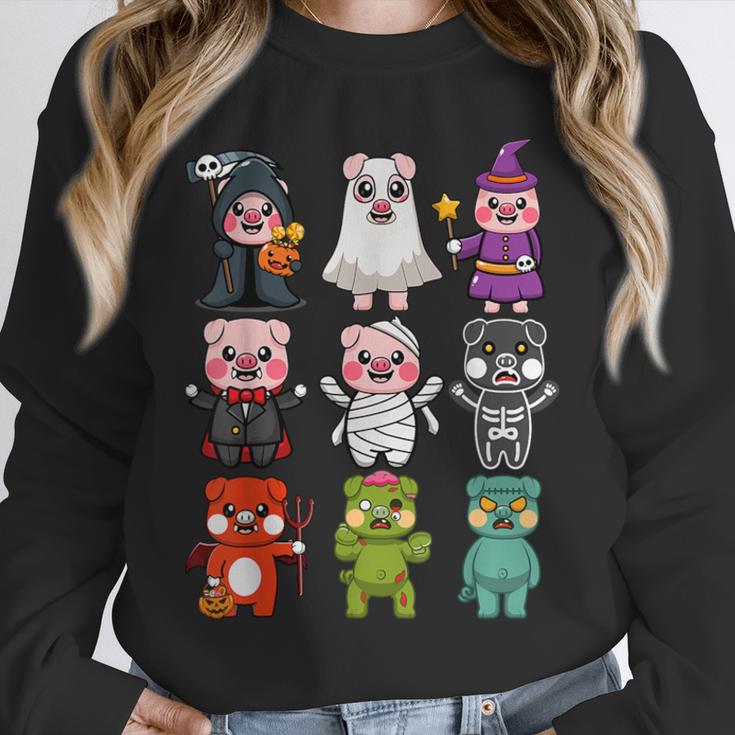Pig Spooky Ghost Witch Boo-Jee Horror Pumpkin Pig Halloween Unisex Sweatshirt, novelty gifts, funny gifts