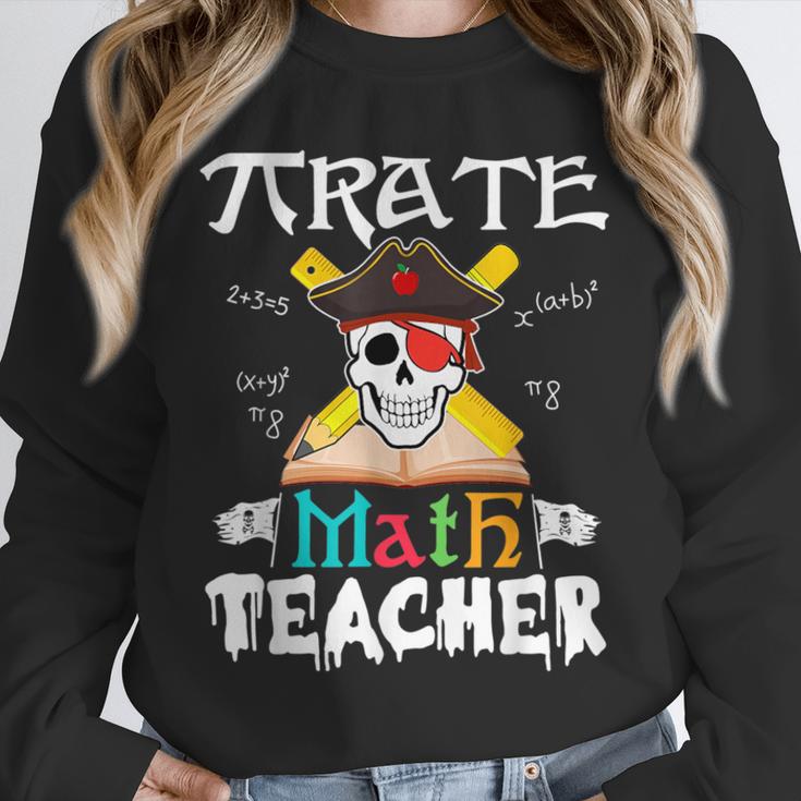 Pirate Math Teacher Skull Pirate Halloween Costume Unisex Sweatshirt, novelty gifts, funny gifts