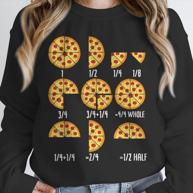 Pizza Slice Fraction Math Teacher Back To School Educational Unisex Sweatshirt, novelty gifts, funny gifts