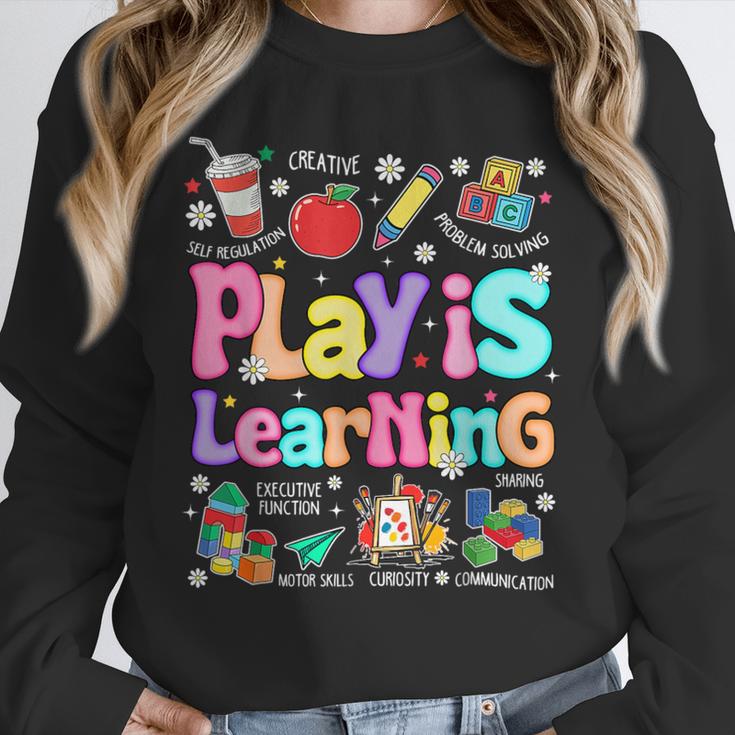 Play Is Learning Educational Teacher Women Unisex Sweatshirt, novelty gifts, funny gifts Play Is Learning Educational Teacher Women Unisex Sweatshirt, novelty gifts, funny gifts