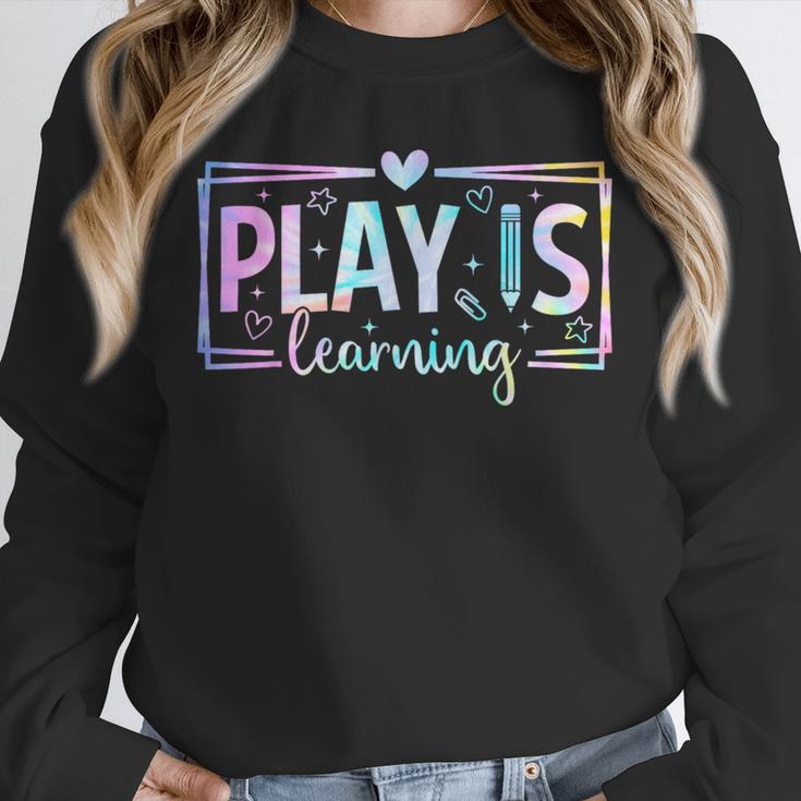 Play Is Learning Kindergarten Teacher Team Women Unisex Sweatshirt, novelty gifts, funny gifts Play Is Learning Kindergarten Teacher Team Women Unisex Sweatshirt, novelty gifts, funny gifts