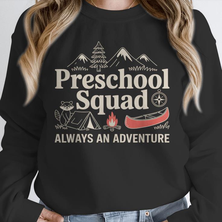Pre-K Squad Adventure Camping Preschool Teacher Boy Girl Kid Unisex Sweatshirt, novelty gifts, funny gifts