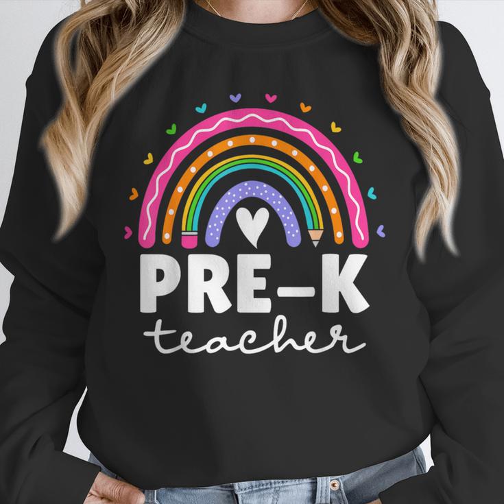 Pre-K Teacher Cute Pre Kindergarten For Teachers Rainbow For Men Women Kids Unisex Sweatshirt, novelty gifts, funny gifts