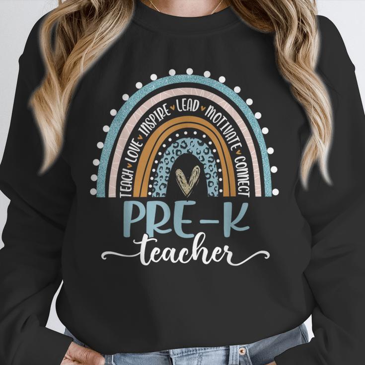 Pre-K Teacher Leopard Boho Rainbow Back To School Unisex Sweatshirt, novelty gifts, funny gifts Pre-K Teacher Leopard Boho Rainbow Back To School Unisex Sweatshirt, novelty gifts, funny gifts