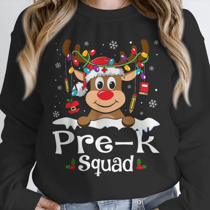 Pre-k Teacher Squad Reindeer Teacher Christmas Unisex Sweatshirt, novelty gifts, funny gifts