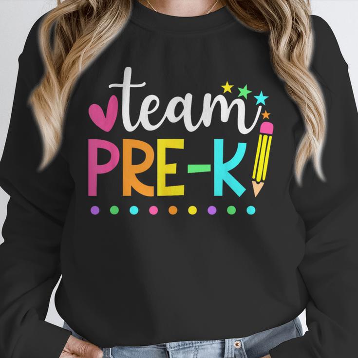 Pre-k Team Pencil Teacher Student Back To School Girls Unisex Sweatshirt, novelty gifts, funny gifts