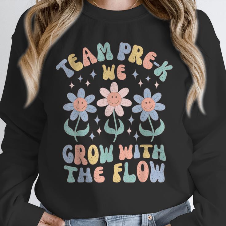 Preschool Teacher Appreciation Team Pre-K Grow With The Flow Unisex Sweatshirt, novelty gifts, funny gifts Preschool Teacher Appreciation Team Pre-K Grow With The Flow Unisex Sweatshirt, novelty gifts, funny gifts