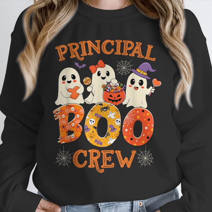 Principal Teacher Boo Crew Halloween Spooky Costume Unisex Sweatshirt, novelty gifts, funny gifts