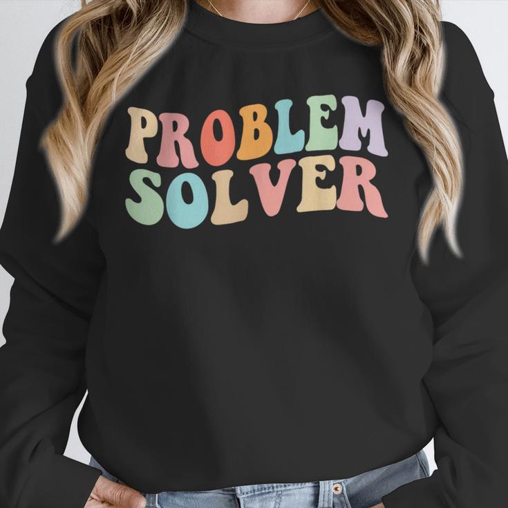 Problem Solver School Work Staff Front Desk Teacher Unisex Sweatshirt, novelty gifts, funny gifts