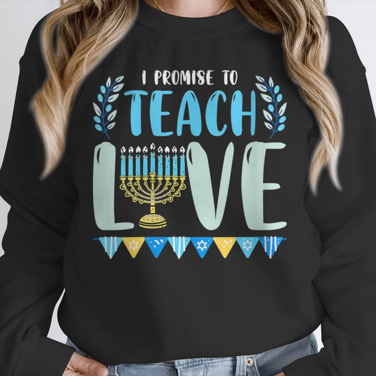 I Promise To Teach Love Hanukkah Chanukah Jewish Teacher Unisex Sweatshirt, novelty gifts, funny gifts I Promise To Teach Love Hanukkah Chanukah Jewish Teacher Unisex Sweatshirt, novelty gifts, funny gifts